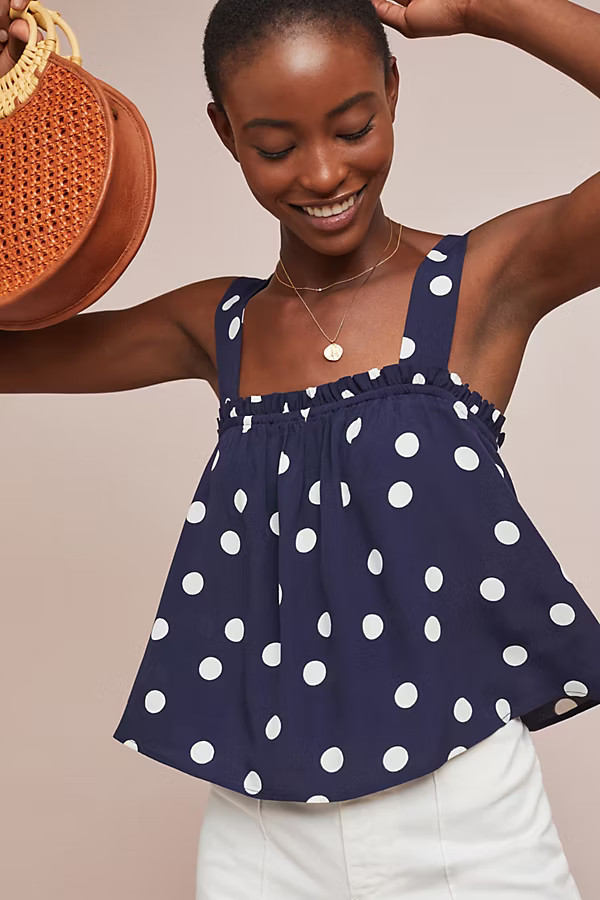 Polka Dot Swing Top | Anthropologie (US)