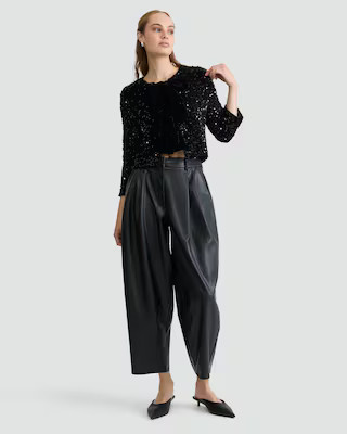 The F&F Edit Sequin Embellished Bow Jacket in Black | Tesco F&F