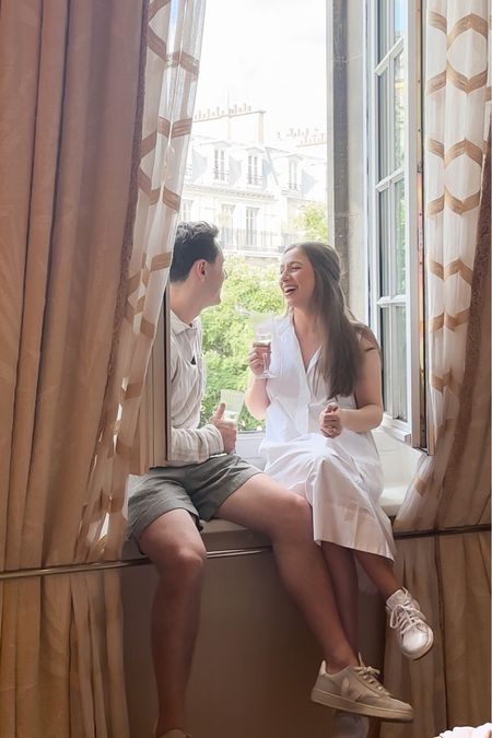 Classic, timeless his and hers outfits in Paris. 

White collared midi dress. Comfortable sneakers. Paris style. Husband outfit. Men’s fashion. Men’s style. Timeless style. Closest staple. Capsule wardrobe. Affordable fashion. 

#LTKeurope #LTKunder100 #LTKmens