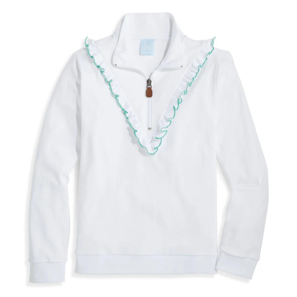Ruffled Pima Half Zip | bella bliss 