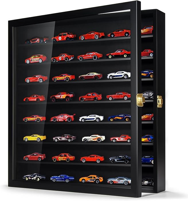 TJ.MOREE Model Car Display Case 1/64 Scale Diecast Wall-Mounted for Mini Toys and Small Wheels, B... | Amazon (US)
