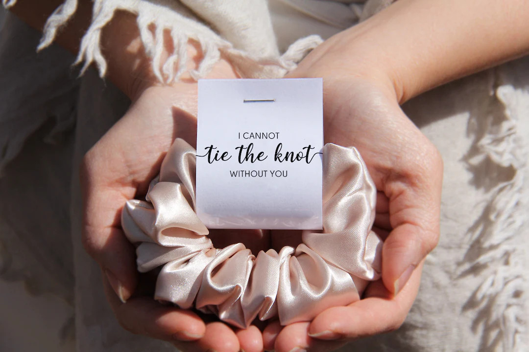 BRIDESMAID SCRUNCHIES PACK, Bride Scrunchie, Bridesmaid Scrunchie Set/bundle, Maid of Honor Brida... | Etsy (US)