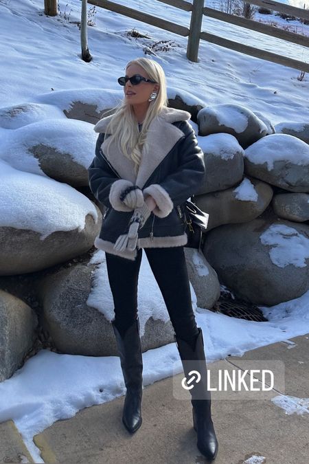 Aspen Look ❄️ small in jacket and long sleeve, 26 Reg in jeans, boots tts.

Winter outfit. Aspen outfit. Ski outfit.
Après-ski outfit.
#kathleenpost #aspen #apresski #ski #winteroutfit

#LTKSeasonal #LTKtravel #LTKstyletip