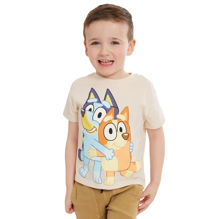 Bluey Toddler Boys or Girls Short Sleeve Crewneck T-Shirt, Sizes 2T-5T - Walmart.com | Walmart (US)