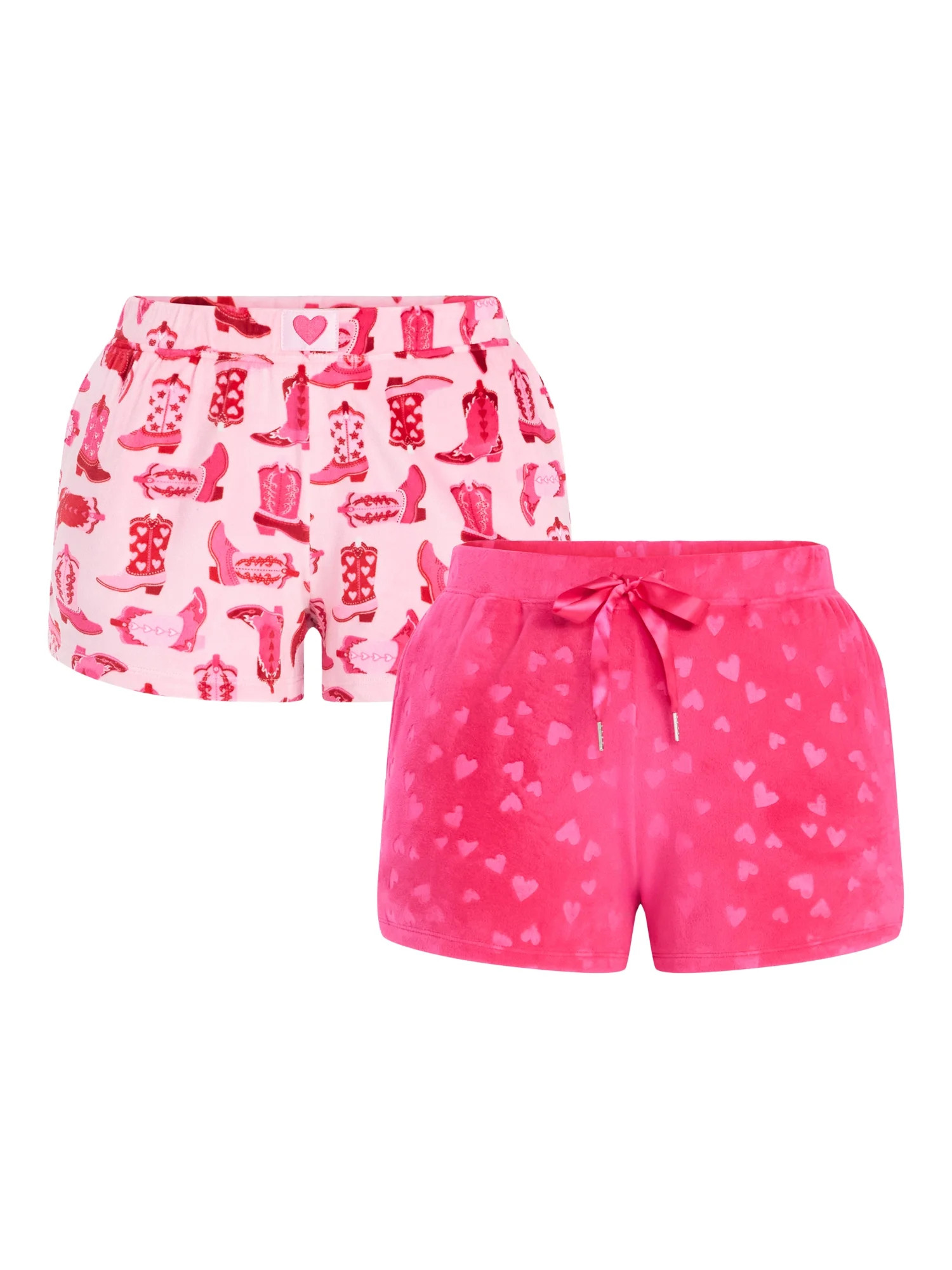 Valentine's Day Women's Sleep Shorts from Way to Celebrate, 2-Pack, Sizes XS-3X | Walmart (US)