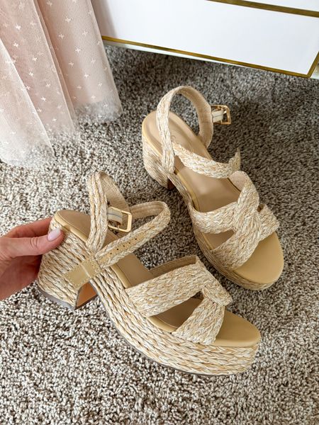 The new raffia wedge sandals from Walmart are a must-have for spring. Pair them with jeans, shorts or a dress  

#LTKshoecrush #LTKstyletip #LTKfindsunder100