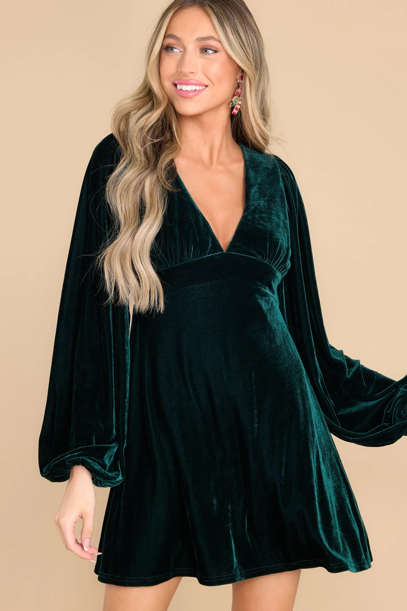 The Only One I Want Dark Emerald Velvet Dress | Red Dress 