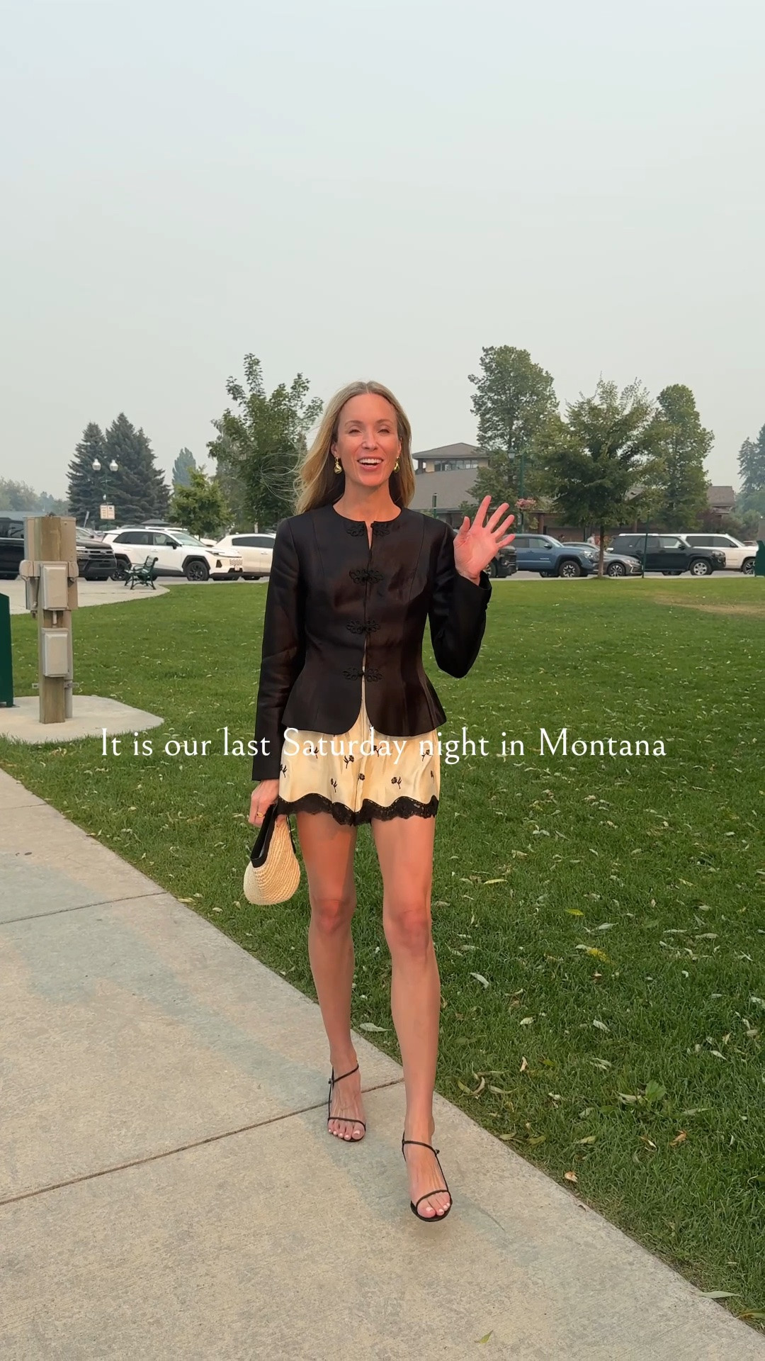 XS @Reformation blazer, size S Sandro shorts via @Bloomingdale's US and heels TTS

date night outfit, fall night out, transitional style, black blazer, satin blazer, black heels, lace shorts outfit, summer to fall outfits

#LTKgrwm #LTKSeasonal #LTKootd