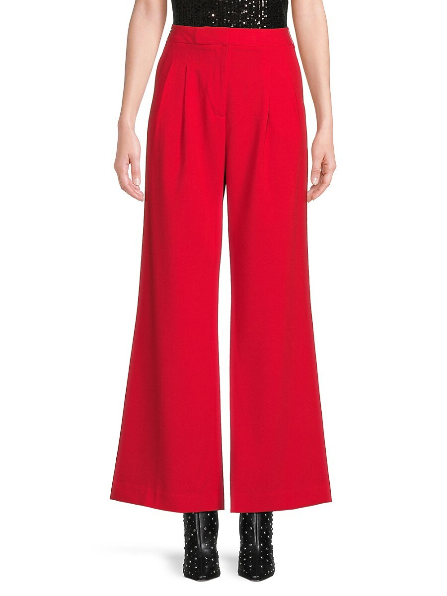 DKNY Women's Wide Leg Pants - Red - Size 14 | Saks Fifth Avenue OFF 5TH
