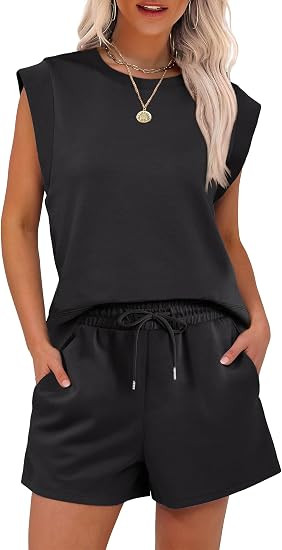 ANRABESS Two Piece Sets for Women 2026 Summer Short Lounge Set | Amazon (US)