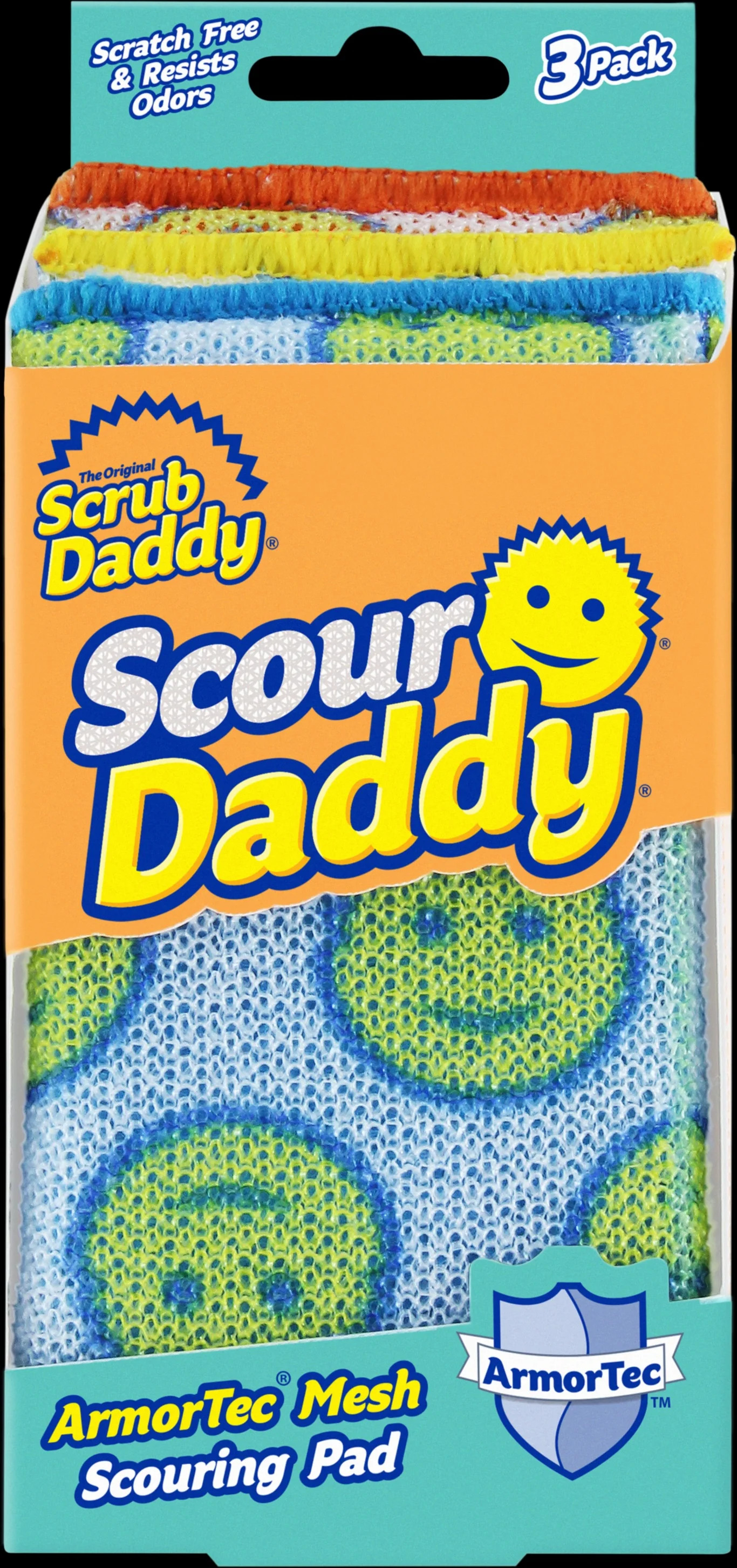 Scrub Daddy Scour Daddy Heavy Duty Scouring Sponge, Multicolor, 3 Count | Walmart (US)