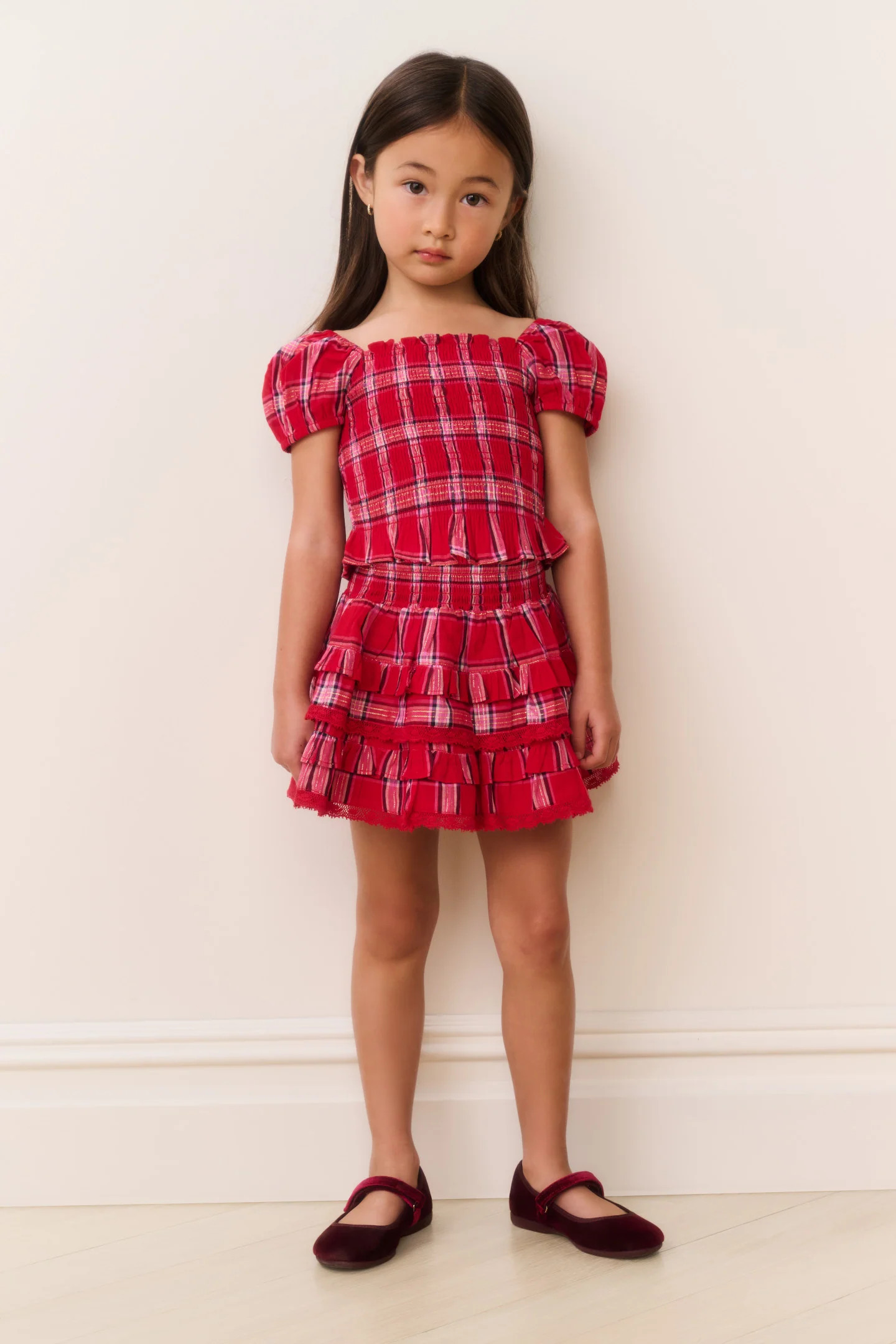 Little Girls Billie Tartan Skirt | LoveShackFancy