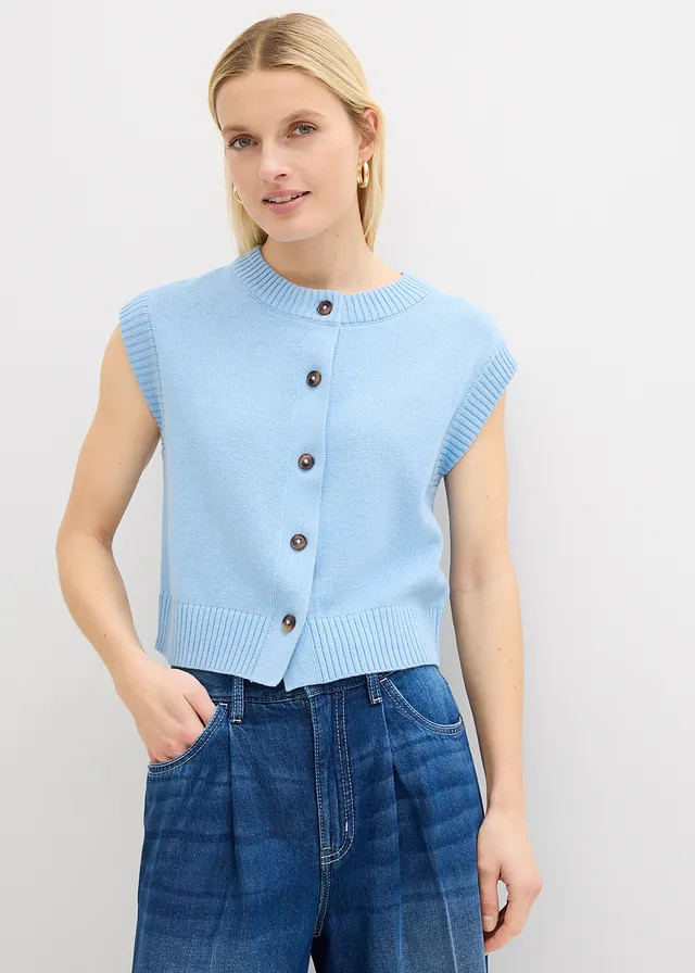 Gebreid vest lichtblauw | Bonprix NL (Influencer)