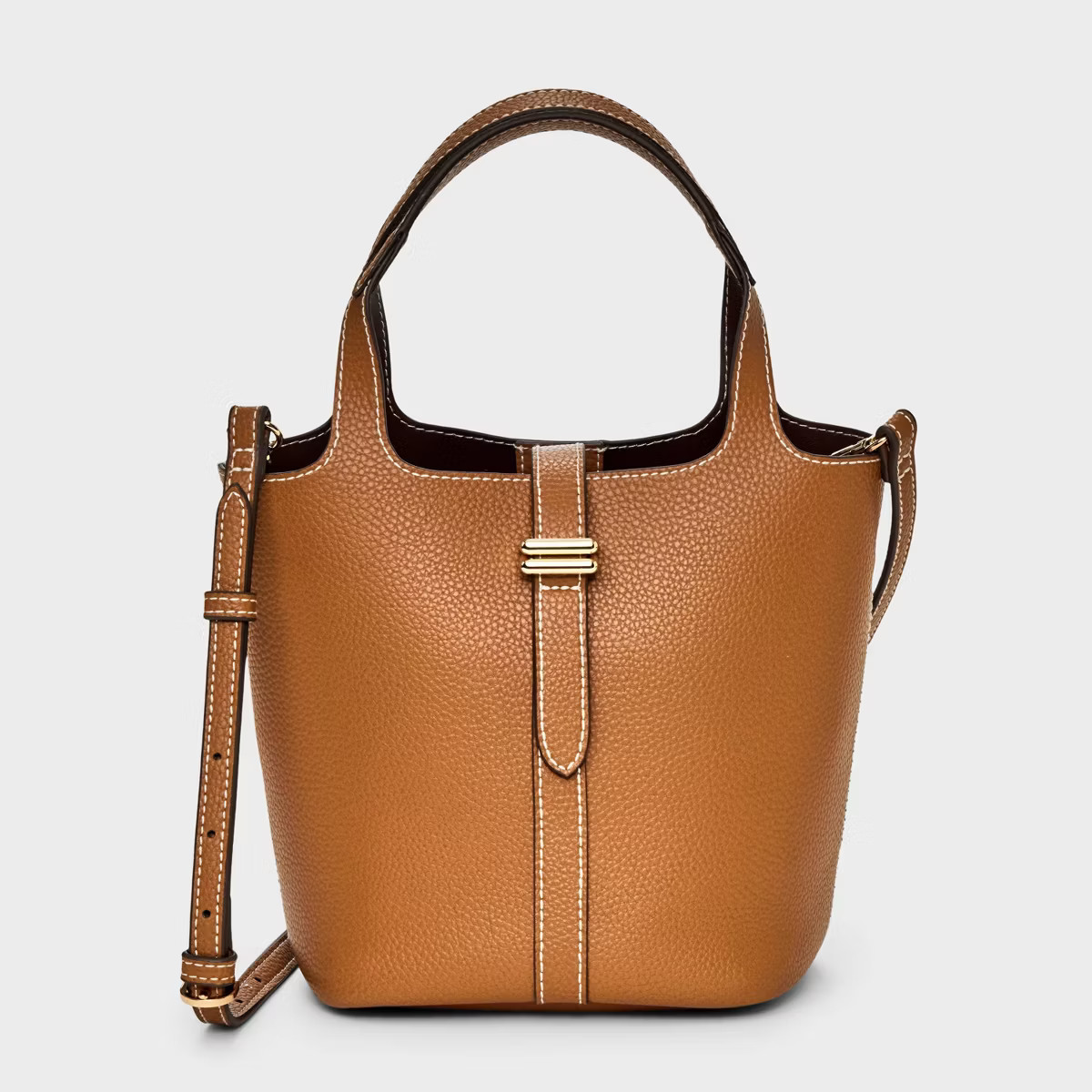 Mini Tulip Tote Handbag with Crossbody Strap - A New Day™ Brown | Target
