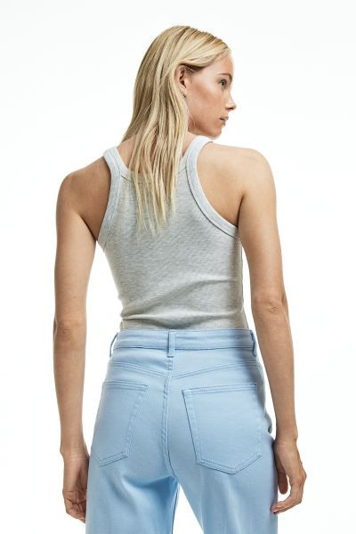 Wide-leg Twill Pants - Light blue - Ladies | H&M US | H&M (US + CA)