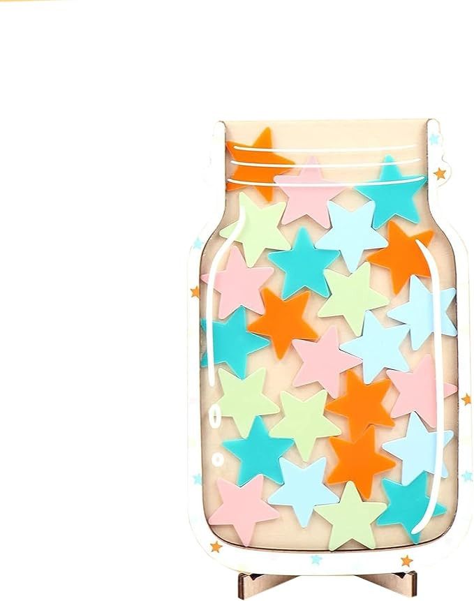 Stars Magnetic Reward Jar,Incentive Jars for Boys Girls,Ideal for Classroom Reward System Home Ch... | Amazon (US)