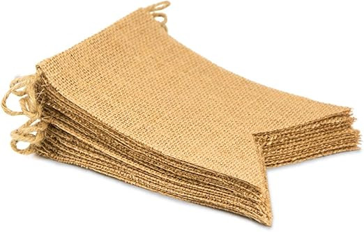 ThxToms (15 Pcs) Burlap Banner, DIY Custom Banners, Party Decor for Birthday, Wedding, Baby Showe... | Amazon (US)