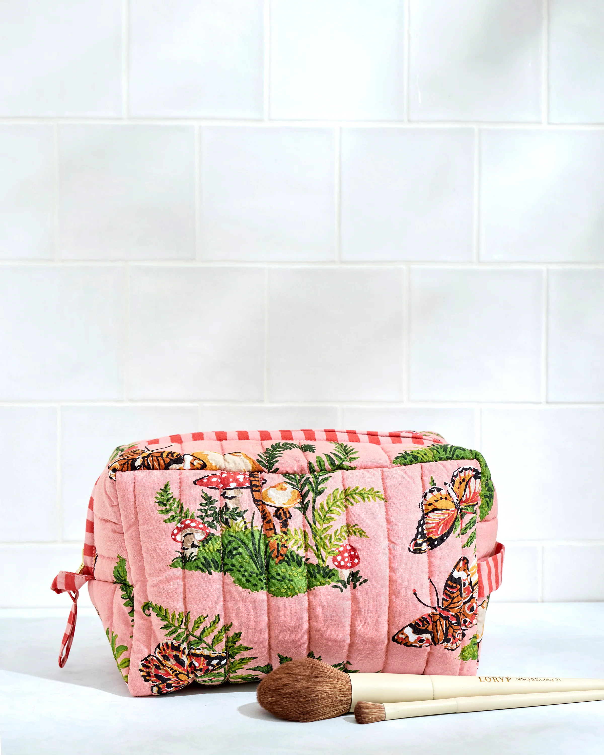 Butterfly Forager - Quilted Pouch - Rosewood | Printfresh