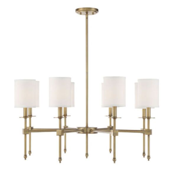 Kate Polished Brass 34-Inch Eight-Light Chandelier | Bellacor