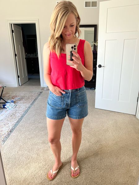 Loving this summer weather!! 
Xs cropped tank and size 26 Madewell shorts!

#LTKFind #LTKunder100 #LTKSeasonal