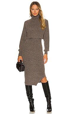 ALLSAINTS Margot Dress in Doe Brown Marl from Revolve.com | Revolve Clothing (Global)