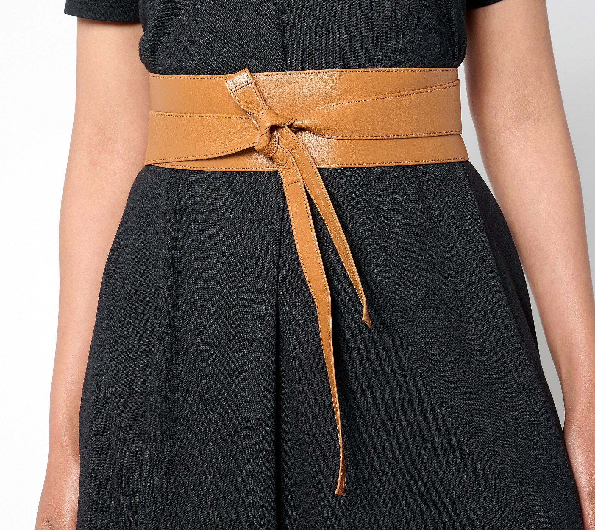 Complliments 100% Leather Obi Belt | QVC