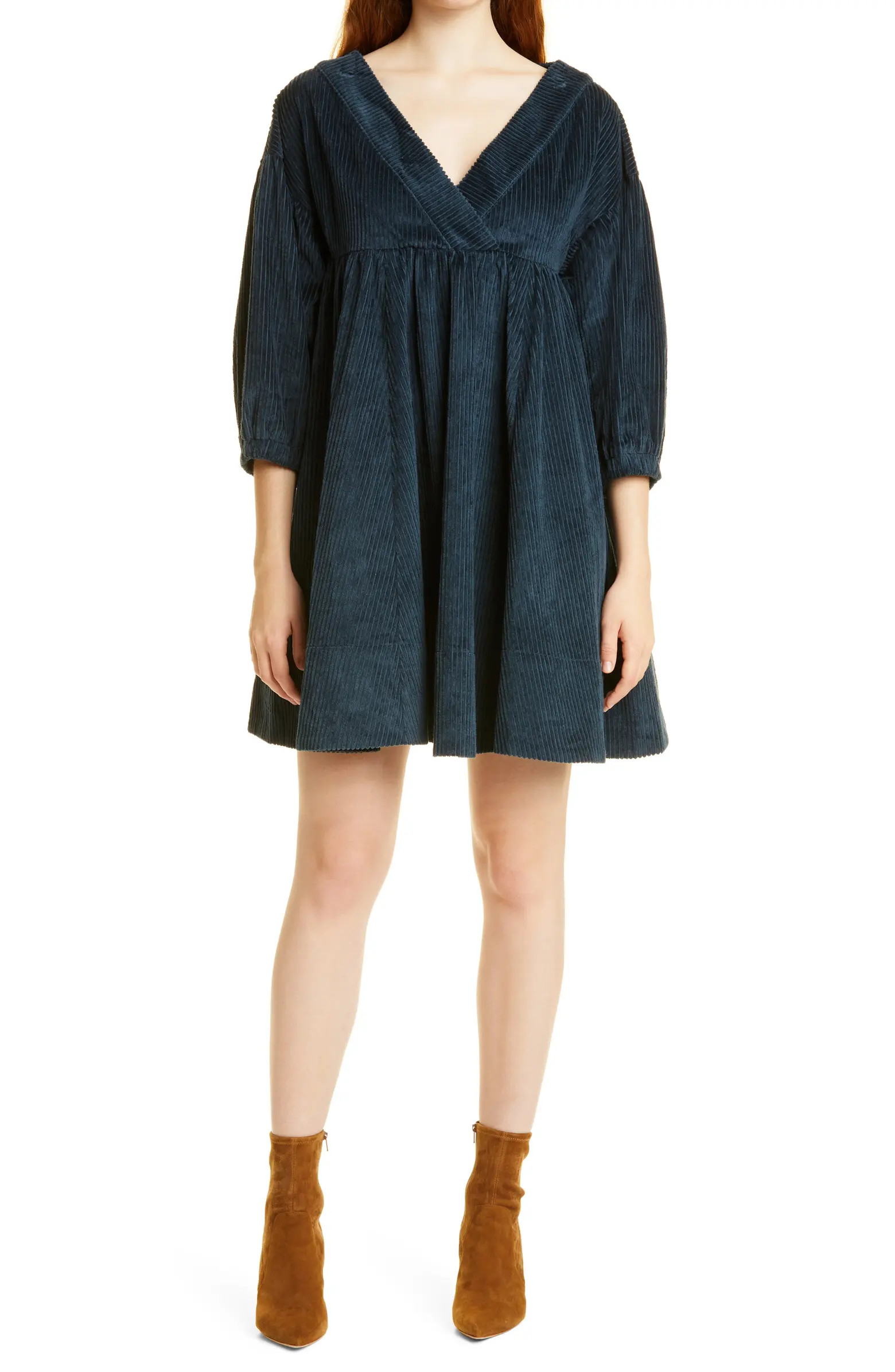 byTiMo Corduroy Babydoll Dress | Nordstrom | Nordstrom