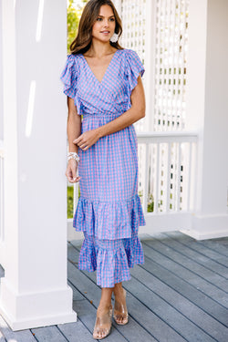 In Your Heart Blue Gingham Maxi Dress | The Mint Julep Boutique