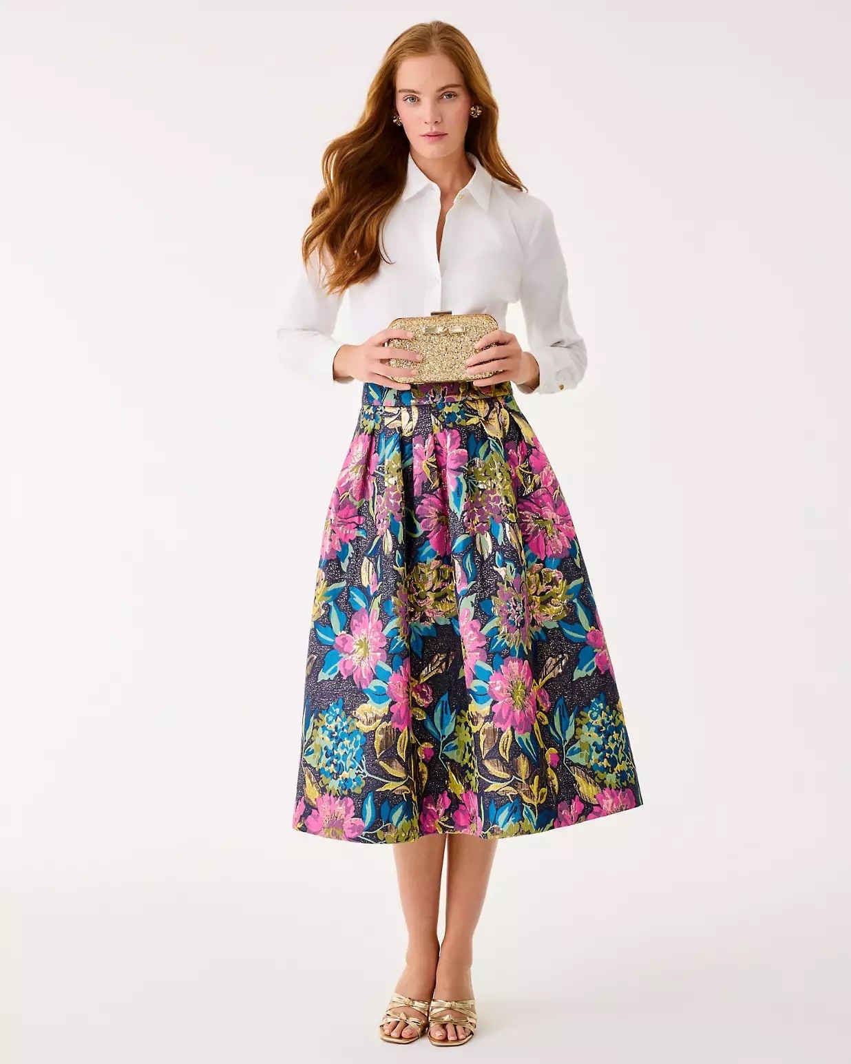 Beautiful holiday outfit. The skirt is a lined  jacquard fabric for a classic and timeless look. Great investment pieces to add to your wardrobe. 

#LTKOver40 #LTKStyleTip #LTKParties