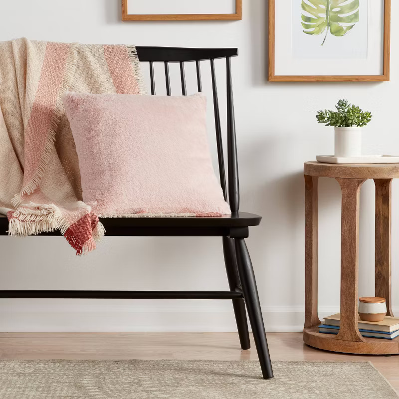 Faux Rabbit Fur Throw Pillow - Threshold™ | Target