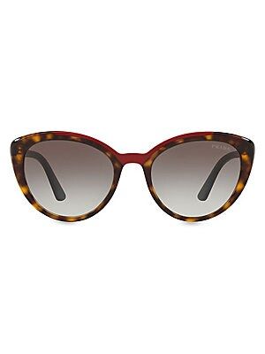 Prada Women's 54MM Cat Eye Sunglasses - Red Havana | Saks Fifth Avenue