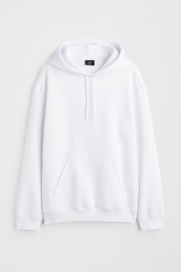 H & M - Relaxed Fit Hoodie - White | H&M (US + CA)