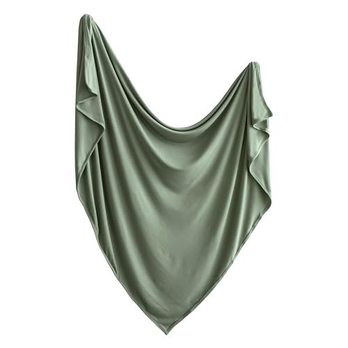 mushie Stretchy Baby Swaddle Blanket | Extra Soft & Snug Fit | 47"x47" (Dried Thyme) | Amazon (US)