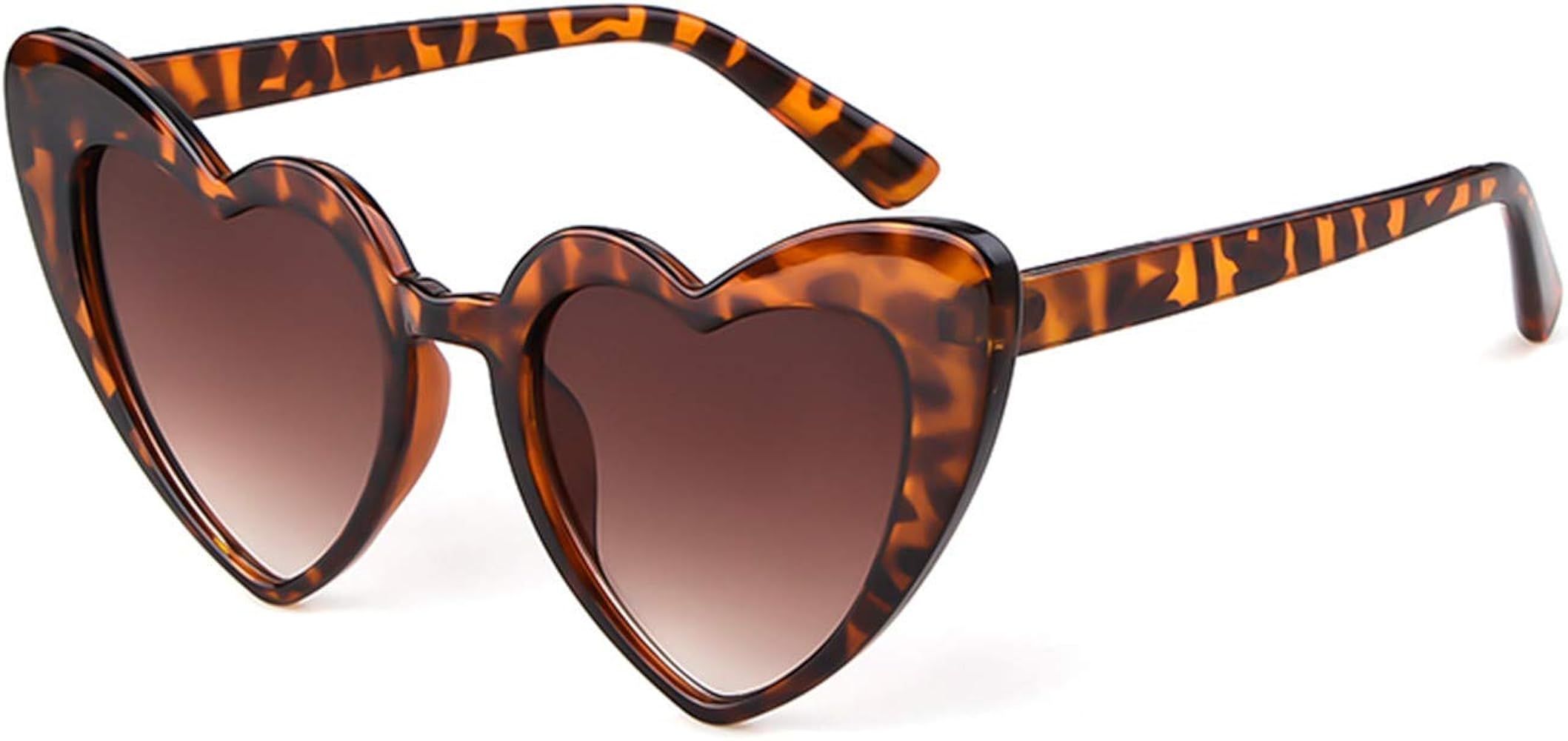 Vintage Heart Shape Sunglasses for Women Clout Goggles UV400 Sun Glasses | Amazon (US)