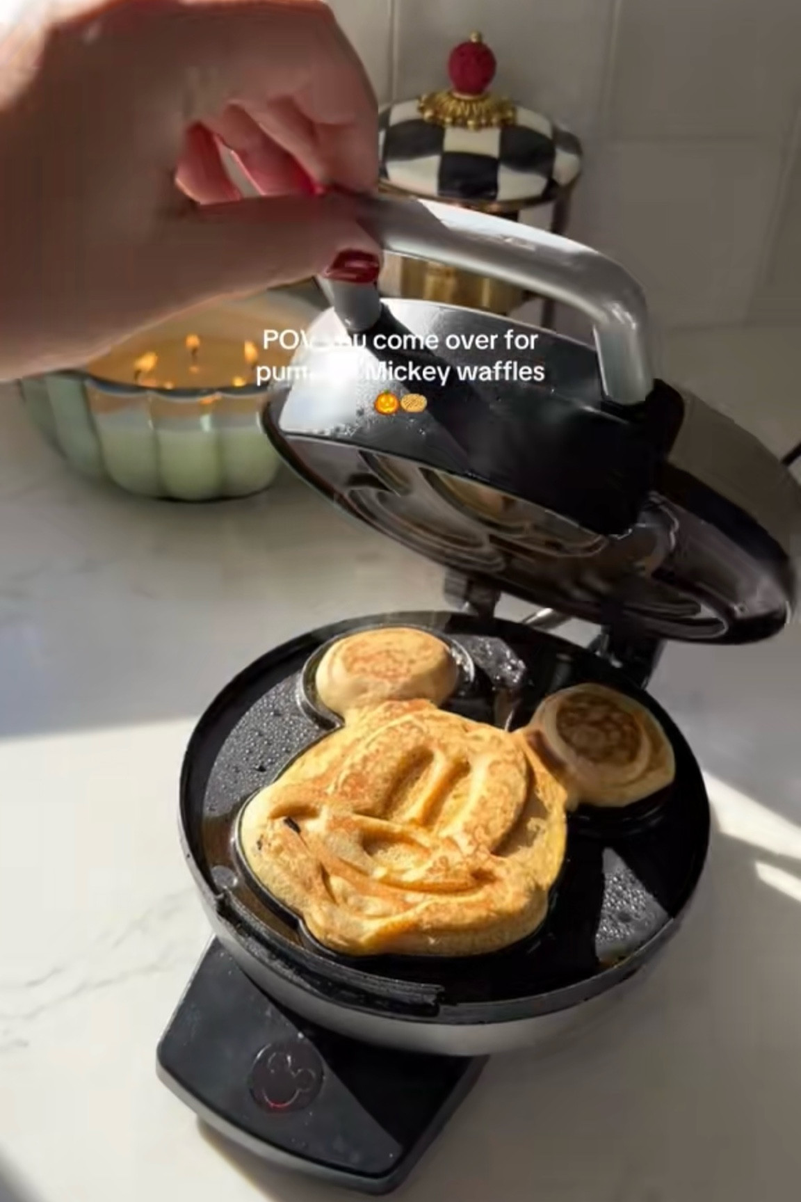 Mickey waffle maker🤍🤭

#LTKHome #LTKSeasonal #LTKSummerEdit