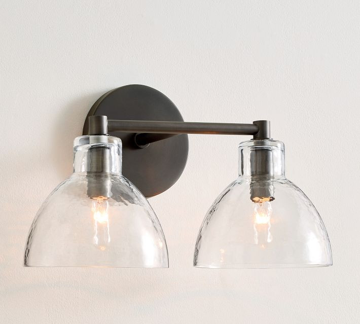Bridget Recycled Glass Double Sconce (14") | Pottery Barn (US)