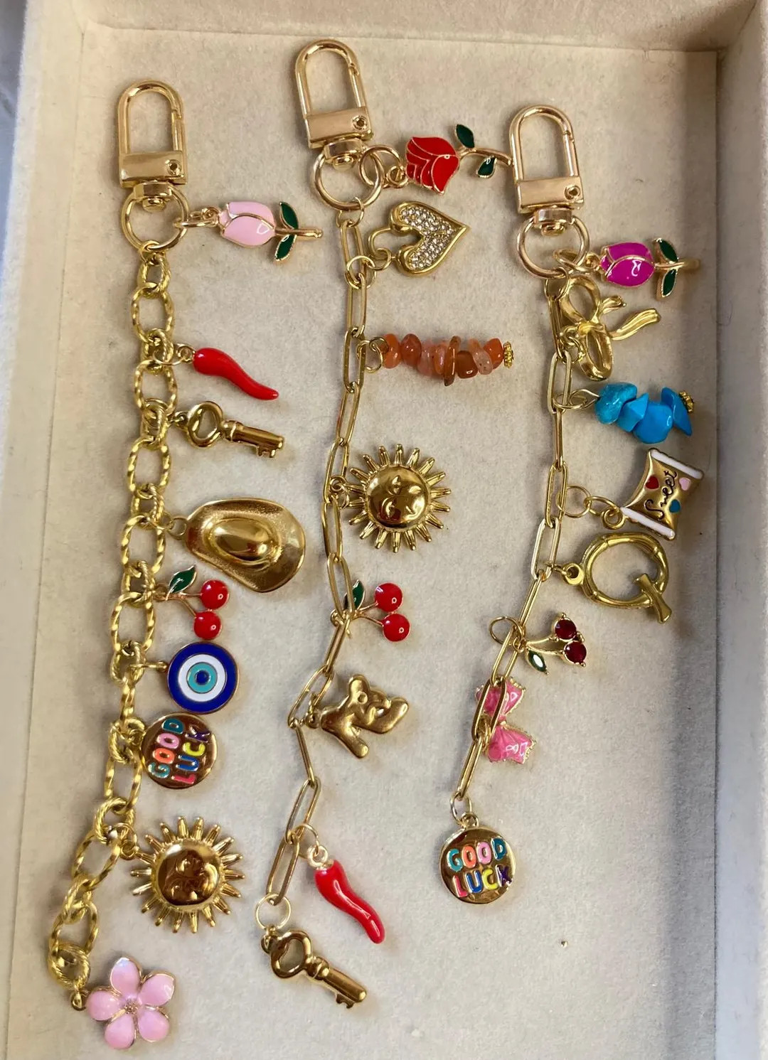 Keychain,personalised Charm Keychains, Bag Charms, Custom Bag Charms,initial,wallet Accessories,g... | Etsy (US)