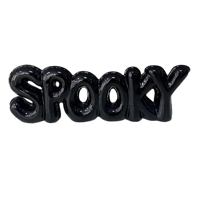 Erie Estates Black Spooky Halloween Decor, 11.75" | At Home