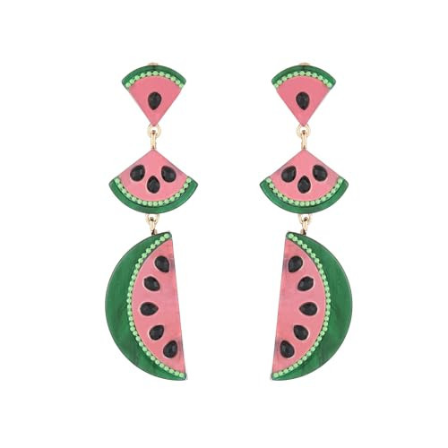 Madison Tyler Watermelon Dangle Earrings | Fun Fruit Dangle Earring for Women | Summer Holiday Party Beach Women's Jewelry | Amazon (US)