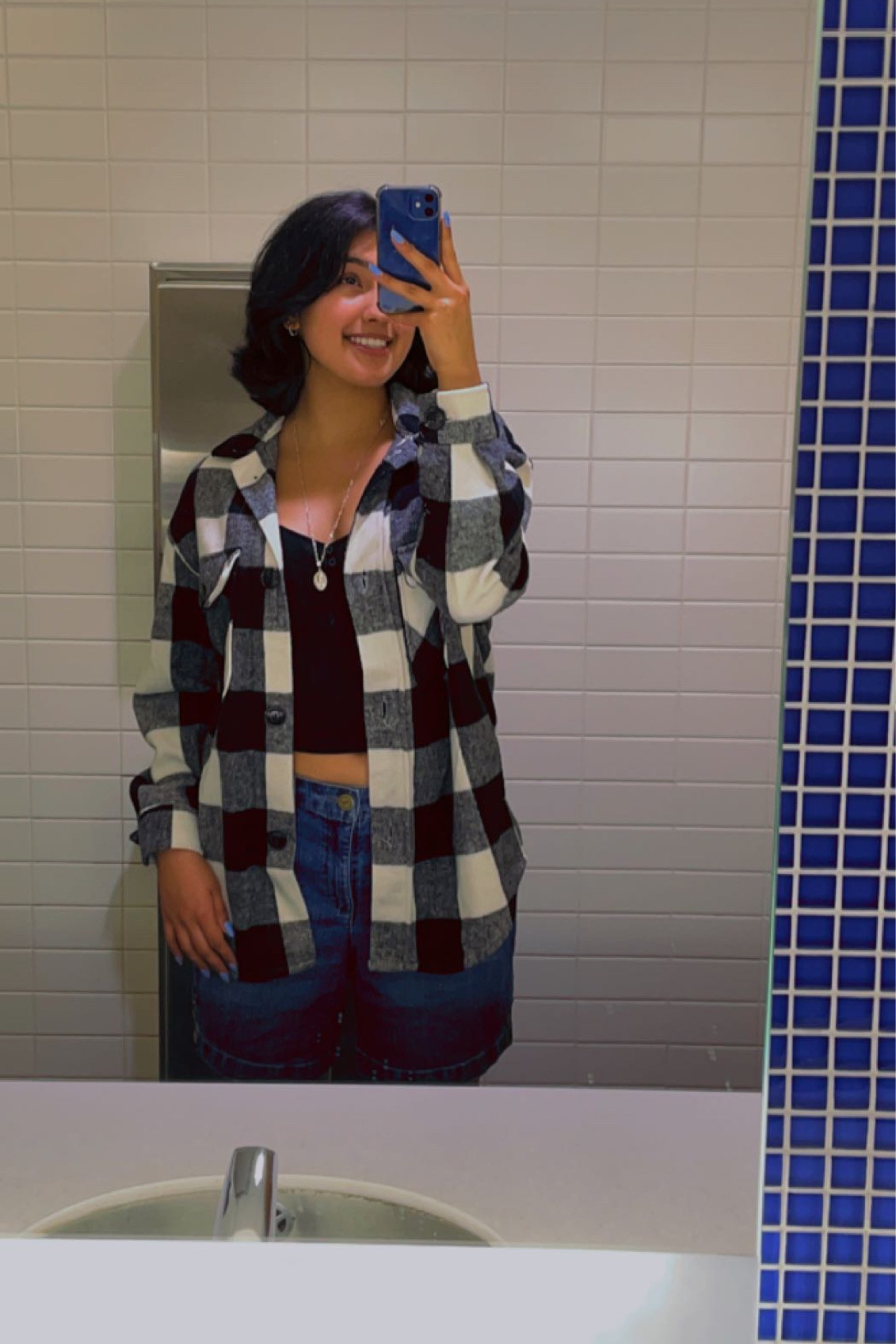 Plaid flannel black and white hot fall weather crop top jacket button down oversized coat long sleeve wool blend out wear casual cold cover up layering shacket outfit season changes warm thin 

#LTKSeasonal #LTKGiftGuide #LTKHalloween