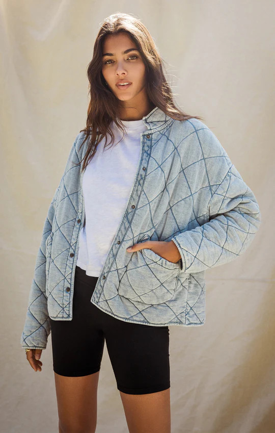 Maya Knit Denim Quilted Jacket | Z Supply