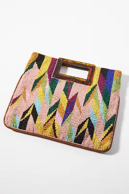 Geometric Beaded Clutch | Anthropologie (US)