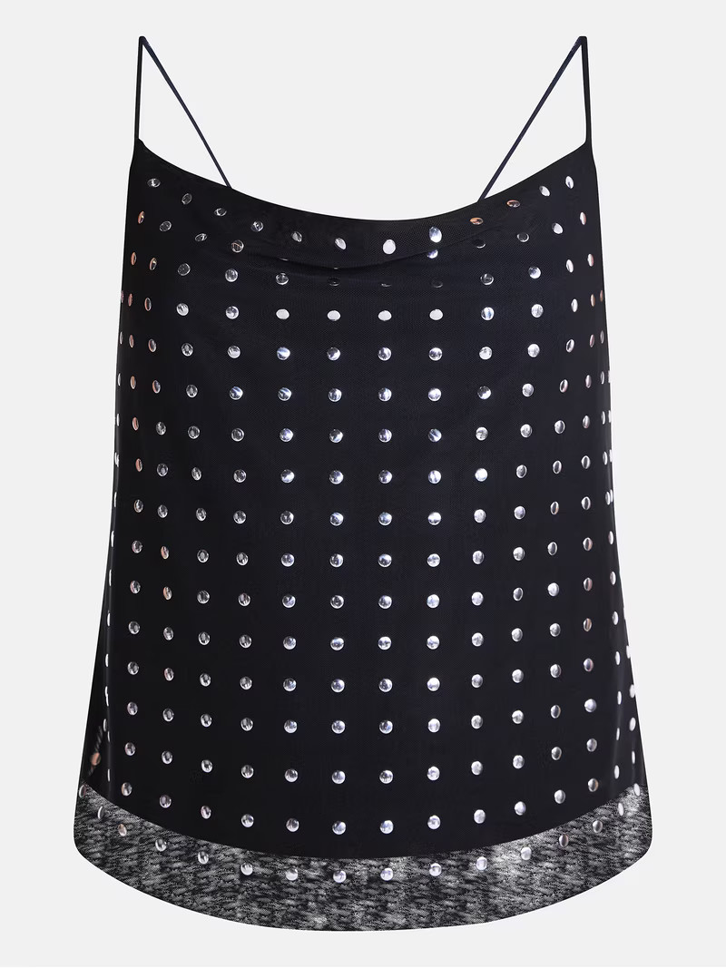 No Boundaries Studded Cowl Neck Cami, Women's XXS-XXL | Walmart (US)