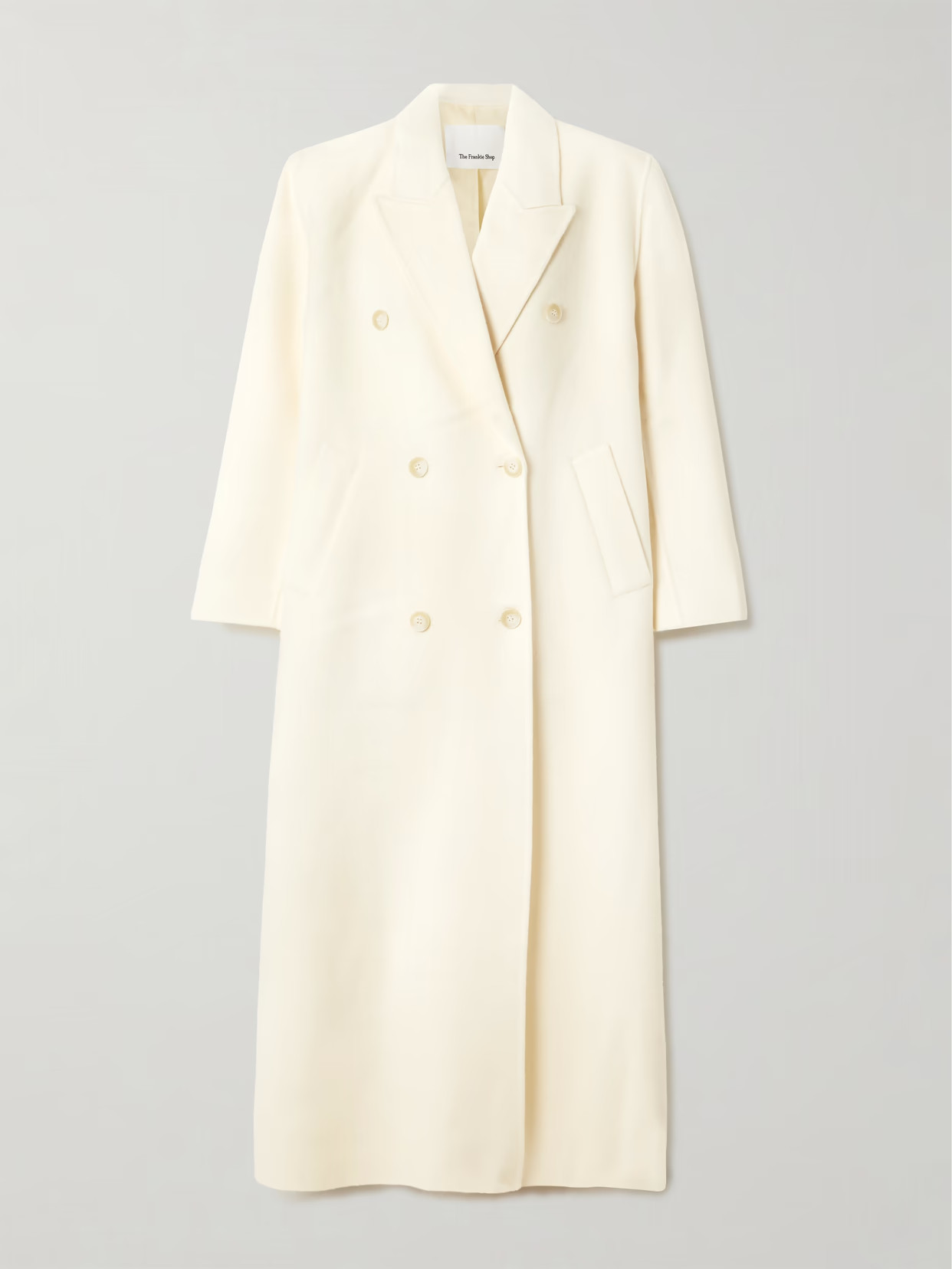 The Frankie Shop - Gaia Double-breasted Wool-blend Coat - Ivory - small | NET-A-PORTER APAC