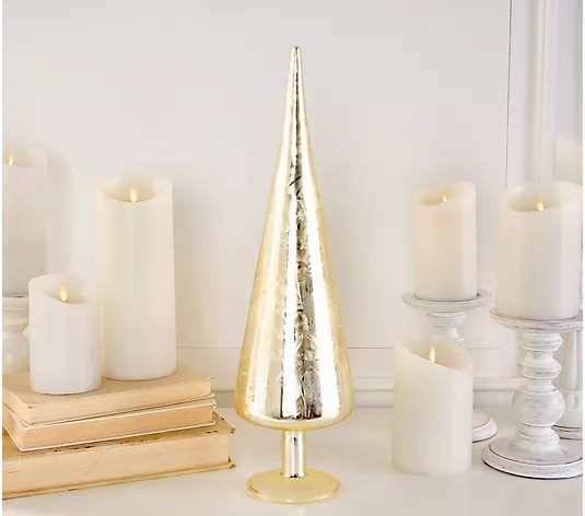 18" Metallic Glass Tree by Lauren McBride - QVC.com | QVC