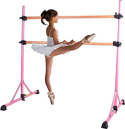 ZELUS Portable Ballet Barre Bar for Home Kids Ballet Bar 5ft Adjustable Freestanding Double Stret... | Amazon (US)