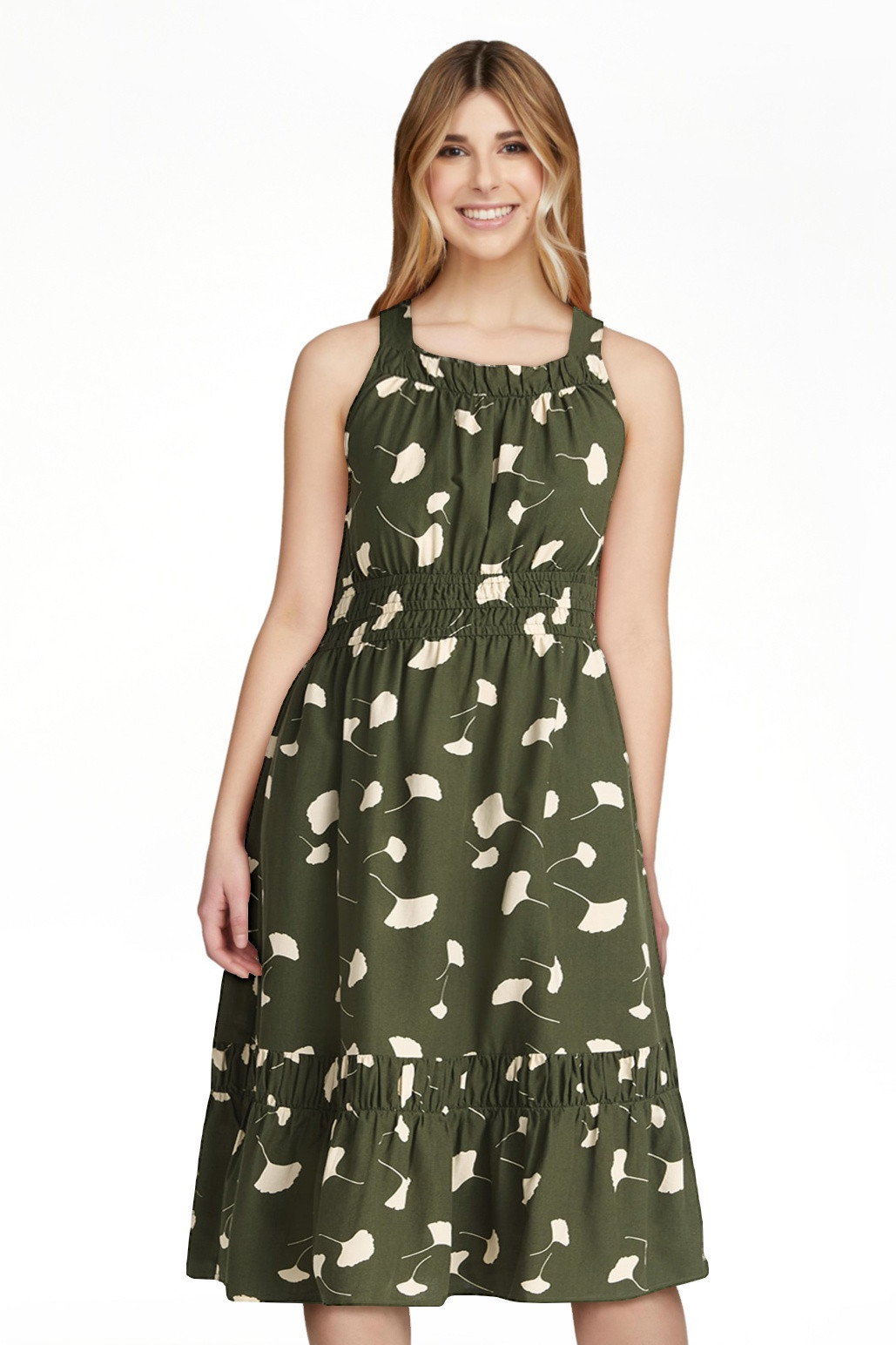 Time and Tru Women's Sleeveless Midi Dress, Size XS XXXL | Walmart (US)