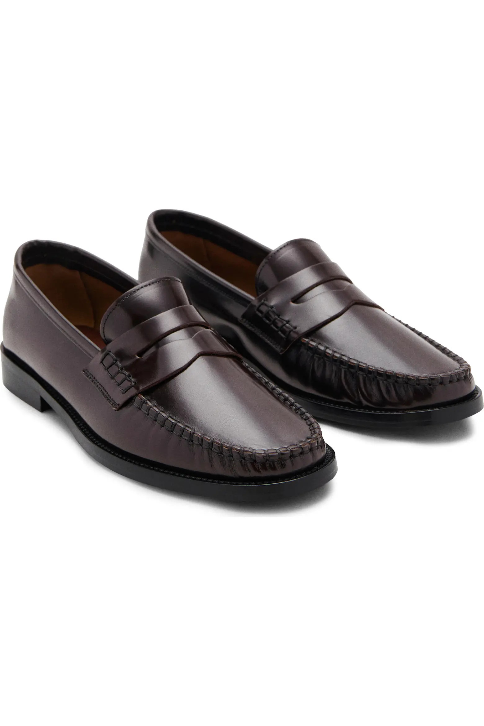 MANGO Luisa Penny Loafer in Chocolate at Nordstrom, Size 9.5Us | Nordstrom