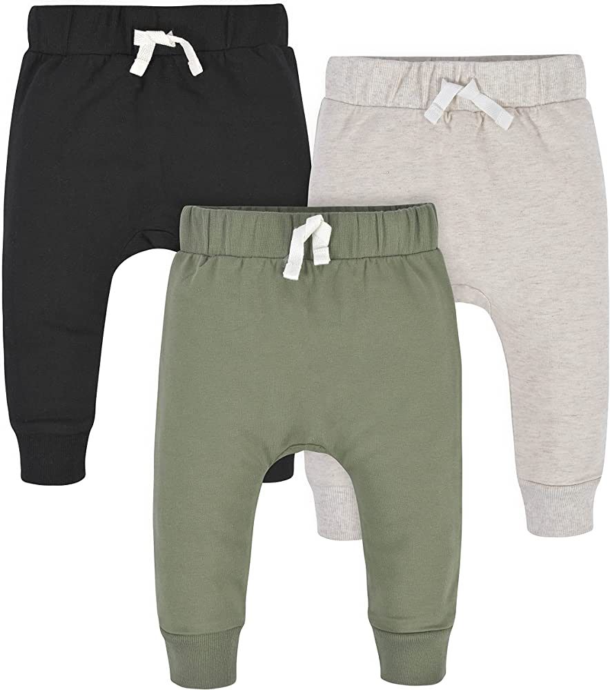 Gerber Baby Boys' Toddler 3-Pack Jogger Pants | Amazon (US)