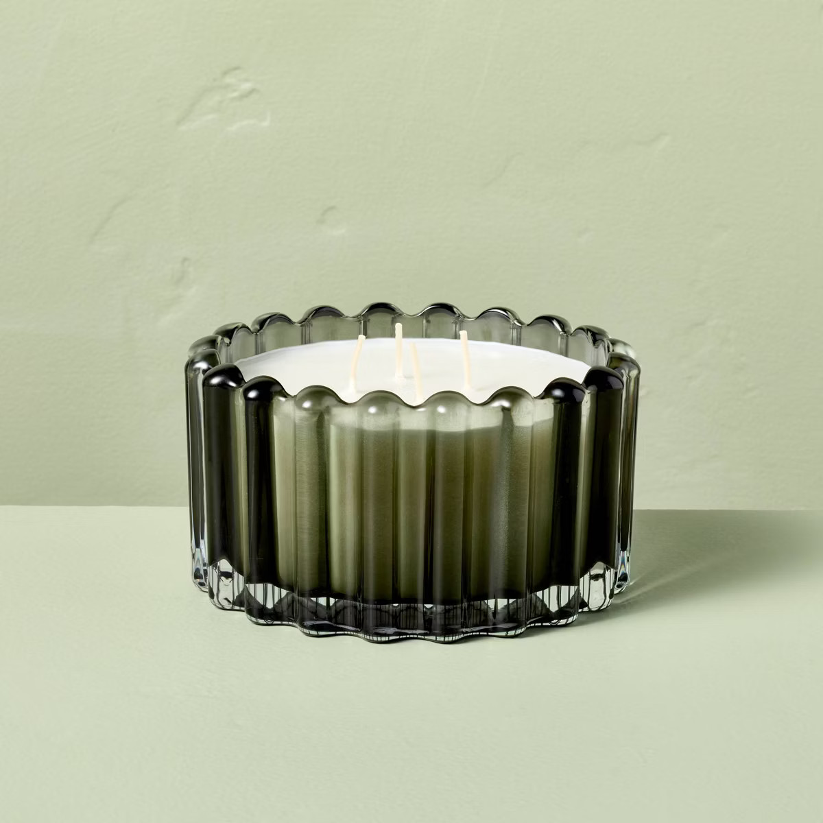 4 Wick Ribbed Glass Jar Candle 22oz - Hearth & Hand™ with Magnolia | Target